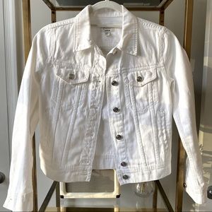 J Crew | White Denim Jacket